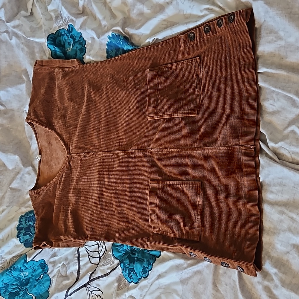 Wishlist short sleeve v-neck corduroy dress